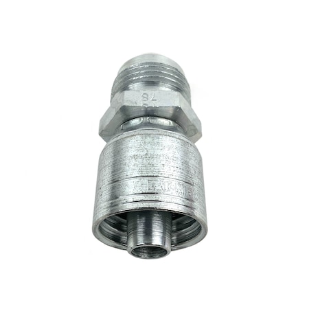 Eaton Fitting, Hyd, Weathergrip, Jic/37 Deg Male Rigid, 1-1/16-12 Thread, -08 Hose, 2.59 Lng 08Z-512